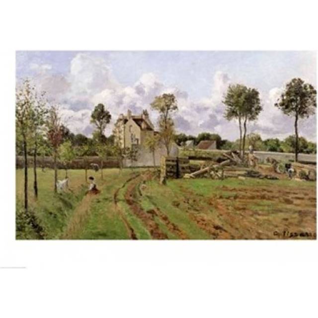 Landscape Louveciennes Poster Print by Camille Pissarro - 24 x 18 in.