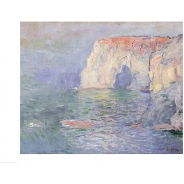 Etretat Le Manneport Reflections on The Water 1885 Poster Print by Claude Monet - 24 x 18 in.