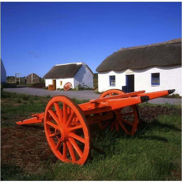 Kerry Bog Village Museum Glenbeigh Co Cork Ireland - Traditional Cottage Poster Print by The Irish Image Collection, 24 x 24 - Large