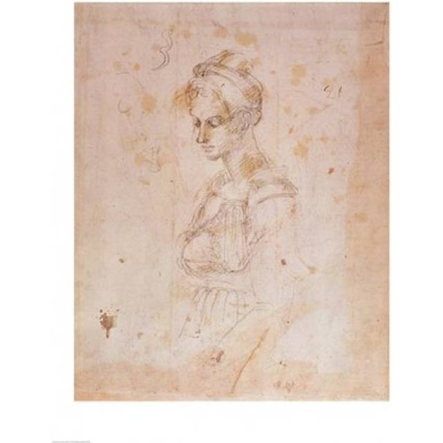 W.41 Sketch of A Woman Poster Print by Michelangelo Buonarroti - 18 x 24 in.