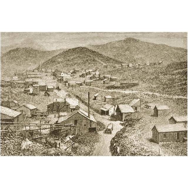 Silver City Nevada In 1870S From American Pictures Drawn with Pen & Pencil by Rev Samuel Manning Circa 1880 Poster Print, 17 x 11