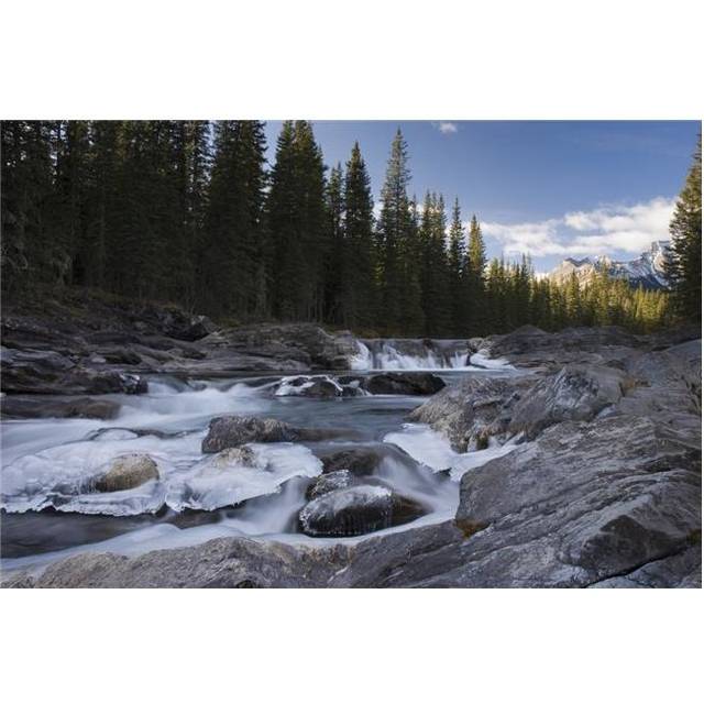 Waterfall On Sheep River - Kananaskis Alberta Canada Poster Print, Large - 34 x 22