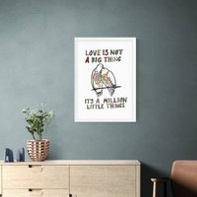 East End Prints Love Is Not A Big Thing Framed Print - Multicolor