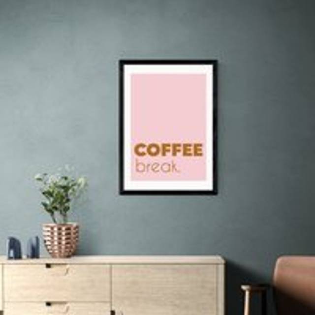 East End Prints Coffee Break Framed Print - Pink