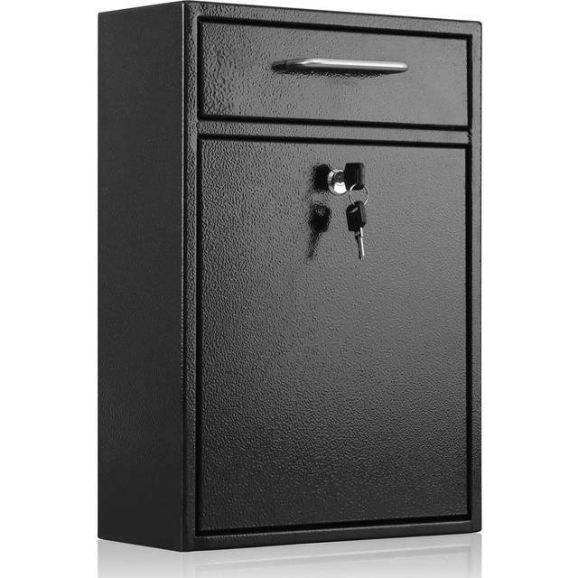 xydled Metal Mailbox Wall Mount  Locking Mailbox with Key Lock  Large Mailbox with Lock  Hanging Secure Postbox  Security Key Dr