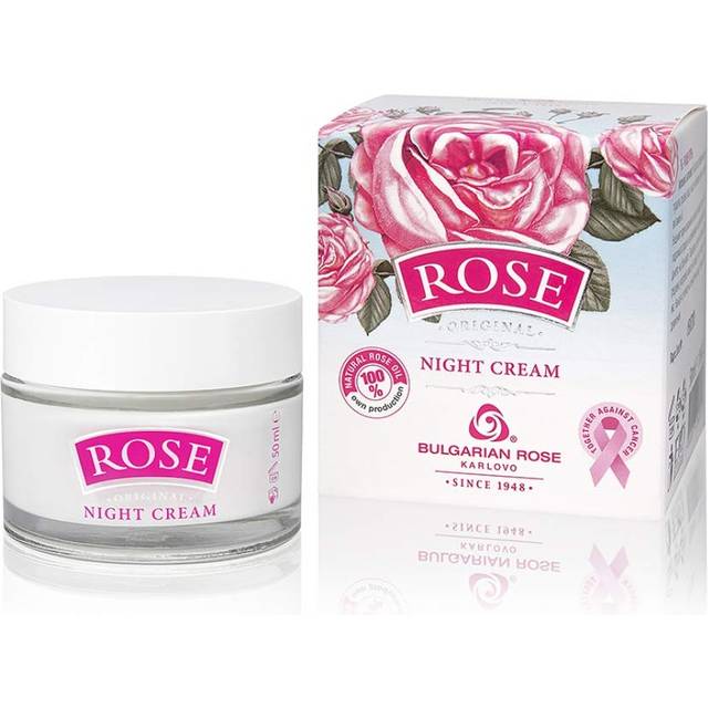Rose Bulgarian Night Face Cream Oil  Moisturizing and Rejuvenating Skin Care  Water Revitalizing Night Cream  Hydrating Face Cream