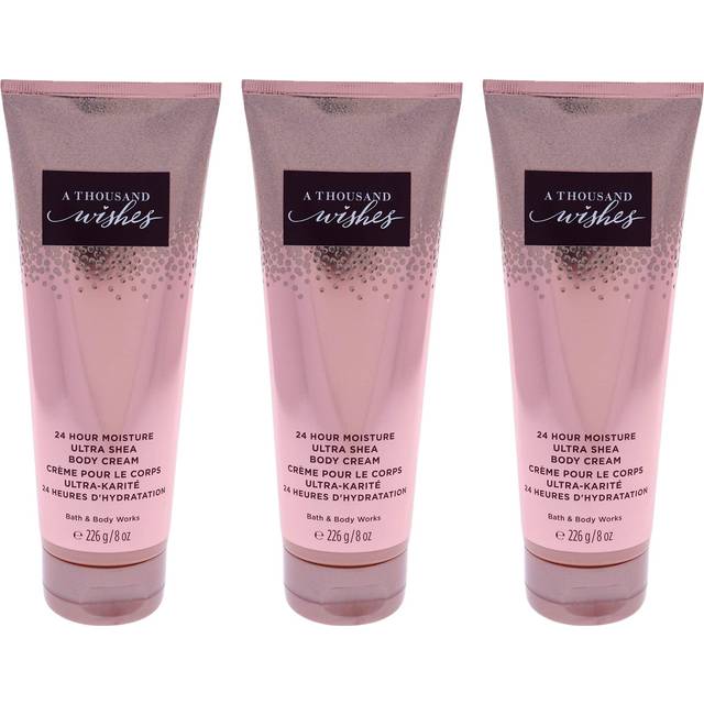 A Thousand Wishes Ultra Shea Body Cream by Bath and Body Works for Women - 8 oz Body Cream - Pack of 3