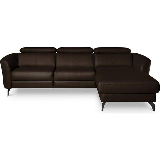 Hales Reclining Corner Sofa - Dark Brown (95cm H X 262cm W X 181cm D)