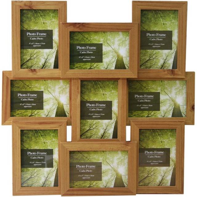 9 Multi Wood Effect Photo Frame