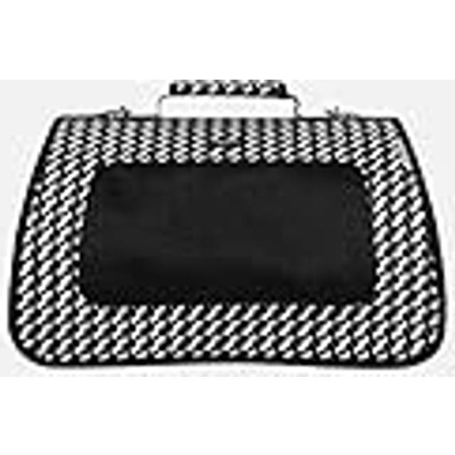 Wouapy Transportväska Katt, Stor Fällbar Hund Extra Stor (49x27 cm, Geometrisk) Andningsväska för husdjur, Kaniner, Smörgåsar, Gnagare. Stor Transportbur för bil.