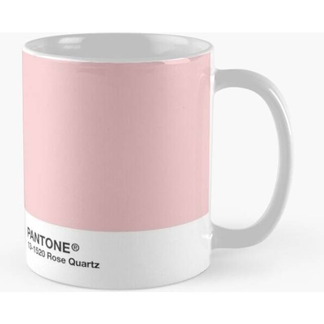 Mugs 11oz Pantone Series and Tumblr Vibes - Rose Quartz AKA Millennial Pink Coffee Ceramic Mug Funny Anniversary Novelty Christmas Gift