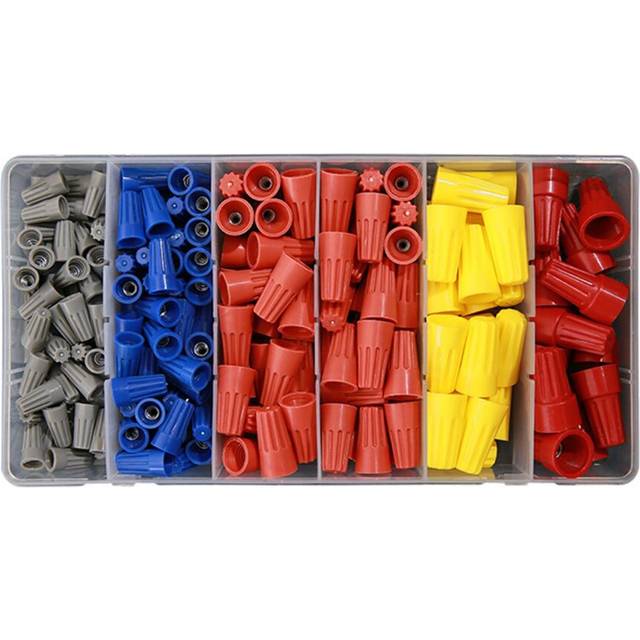 180Pcs Electrical Spring Wire Connection Screw Twist Connector Cap Insert Assortment Kit Nut Spring Cap Terminal Kit