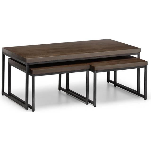 Perrott 3 Piece Coffee Table Set - Dark Oak (45cm H X 120cm W X 60cm D)