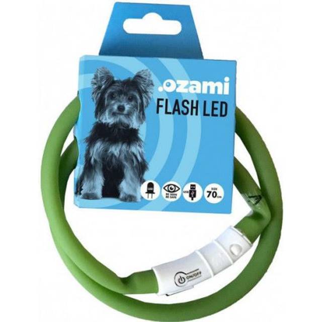 Halsband Flash LED Grön (70cm)