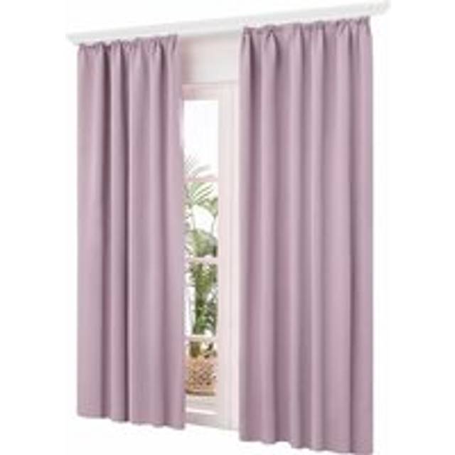 Deavin Blackout Thermal Single Curtain - Baby Pink (Width 140 x Drop 210cm)