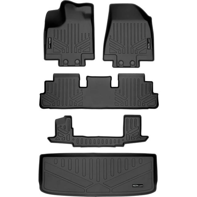 Smartliner SA0567-B0567-C0567-E0567 Custom Fit 3 Rows Behind Floor Mats & Cargo Liner Set for 2022-2023 Nissan Pathfinder, Black