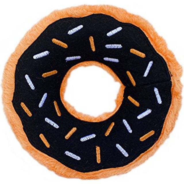 ZippyPaws Donutz - No Stuffing Dog Toys to Keep Them Busy  for Small and Medium Dogs  Squeaky Pet Toy for Boredom  Unstuffed Chew Toy  Soft Plush Pupp