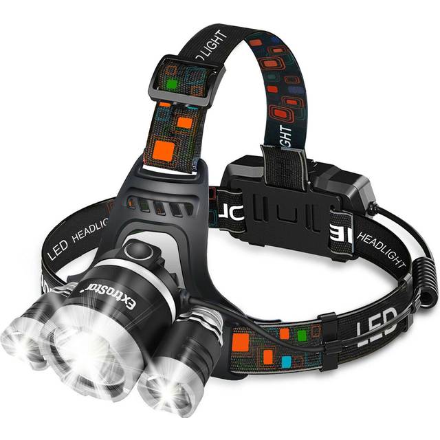 ExtraStar 1500 Lumen LED Headlight Torch - Black - 10 x 9.5 x 8cm