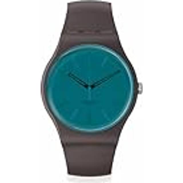 Swatch Dark Duality Brown & Turquoise Watch SO29C100