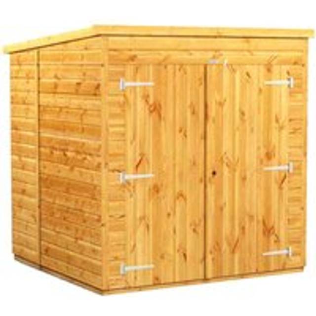 Power 6x6 Pent Storage Shed, Brown