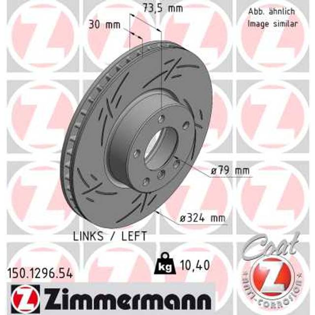 Brake Disc BLACK Z 150.1296.54 Zimmermann 150129654
