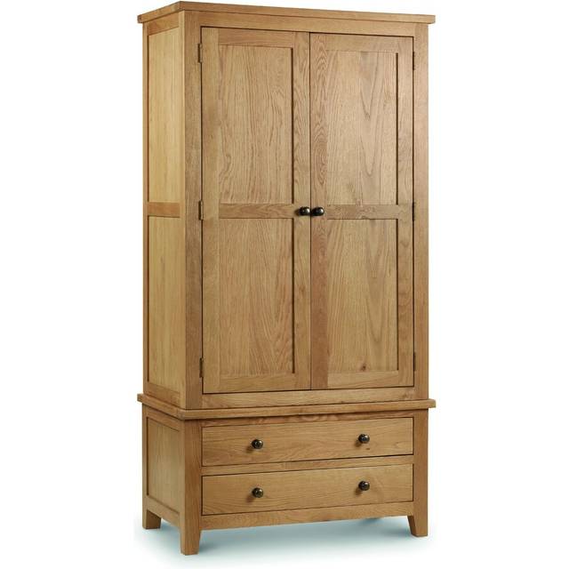 North Castle 2 Door Wardrobe - Natural (190cm H X 97cm W X 55cm D)