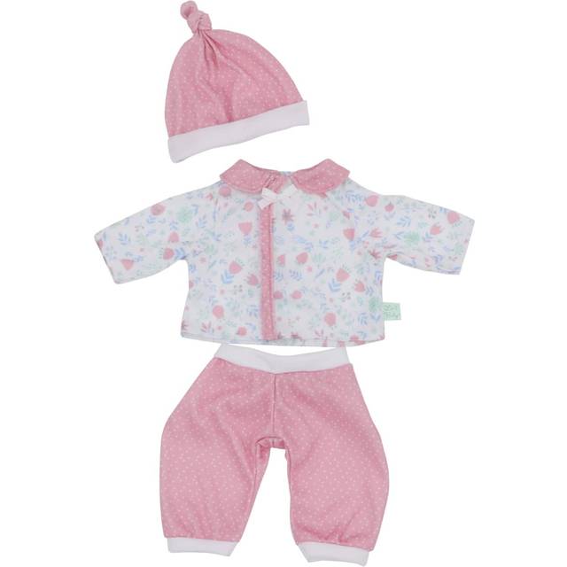 "JC Toys | Berenguer Boutique | La Baby Doll Outfit | 3 Piece Pink and White Onesie|Washable| Ages 2+ | Fits Dolls 14""""-18"""""