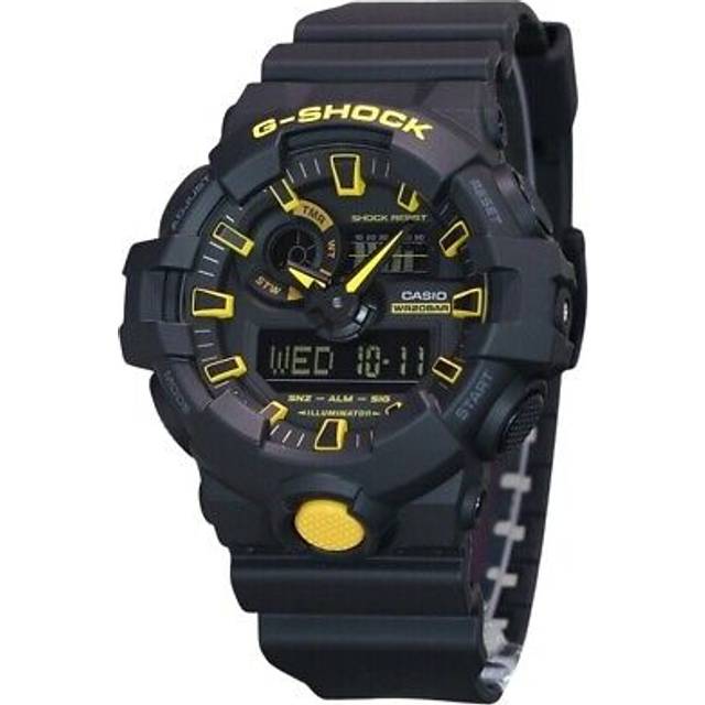 Casio G-Shock Caution Yellow Analog Digital Resin Strap Black Dial Quartz GA-700CY-1A 200M Men&#39;s Watch