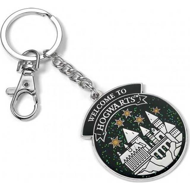 Harry Potter Hogwarts Castle Keyring - Silver/black/white