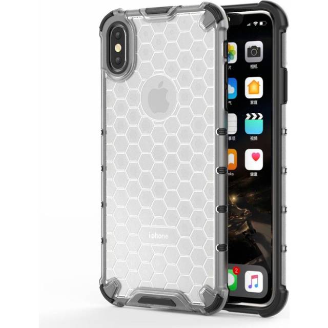 Bofink Honeycomb iPhone Xs Max skal - Silver/Grå