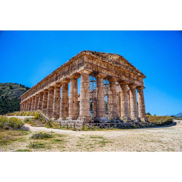 Cassan Old Greek Temple at Segesta by 4zoom4 - Wrapped Canvas Photograph (30cm H x 46cm W x 3.8cm D)