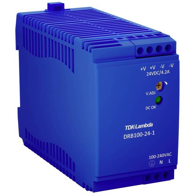 TDK-Lambda DRL-100-24-1 Low Profile DIN Rail Mount Power Supplies 4.2A