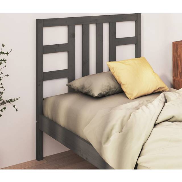 Douros Single (3&#39;) Solid Wood Headboard - Grey (UK Small Single - DE 75 x 190 cm)