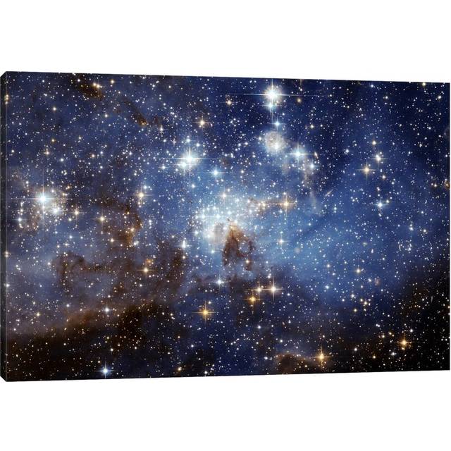 &#39;LH-95 Stellar Nursery (Hubble Space Telescope)&#39;- Floater Frame Photograph Print on Canvas - Wrapped Canvas (45.72cm H x 66.04cm W x 1.91cm D)