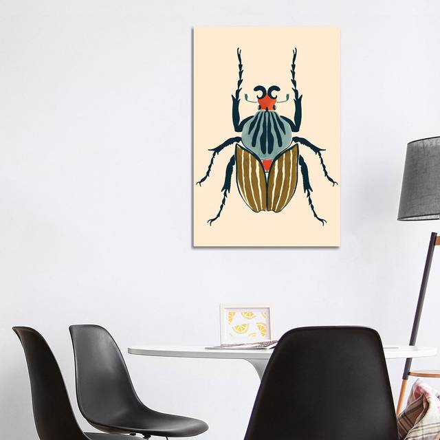 Beetle Bug I by Victoria Barnes - Wrapped Canvas Painting (101.6 cm H x 66.04 cm W x 1.91 cm D)