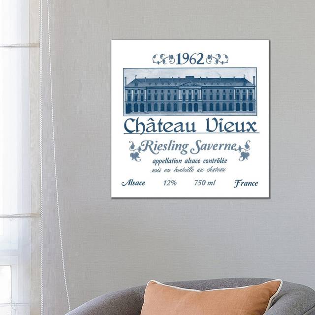 Indigo Wine Labels VII 1PC3 (66.04cm H x 66.04cm W x 1.905cm D)
