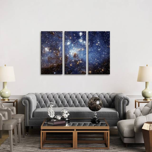 &#39;Lh-95 Stellar Nursery (Hubble Space Telescope)&#39; Photograph Multi-Piece Image on Wrapped Canvas (101.6cm H x 152.4cm W x 1.91cm D)