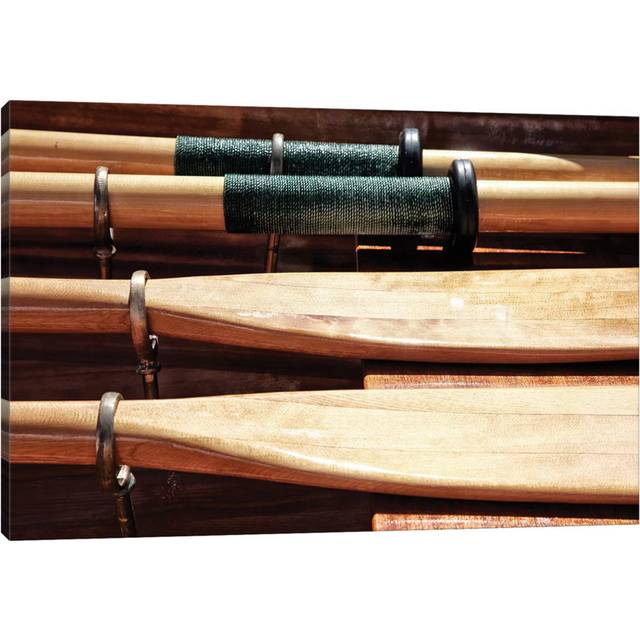 Wooden Oars by Savanah Plank - Wrapped Canvas Photograph (20.32 cm H x 30.48 cm W)