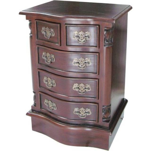 5 Drawer Bedside Table - Wax (66cm H X 45cm W X 36cm D)