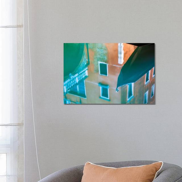 Europe, Italy, Venice. Gondola and Building Reflect in Canal. by Jaynes Gallery - Wrapped Canvas Art Prints (45.72cm H x 66.04cm W x 1.91cm D)