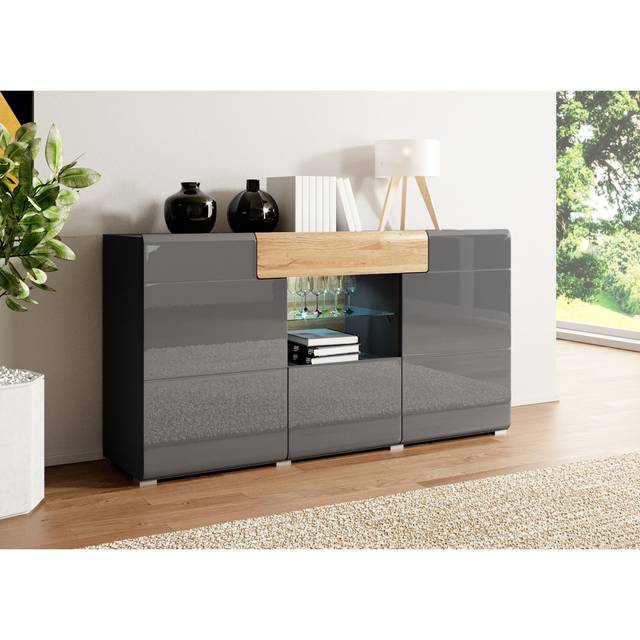 Blewett Sideboard 160 Cm Wide 1 Drawer - Brown (82cm H X 159cm W X 39cm D)