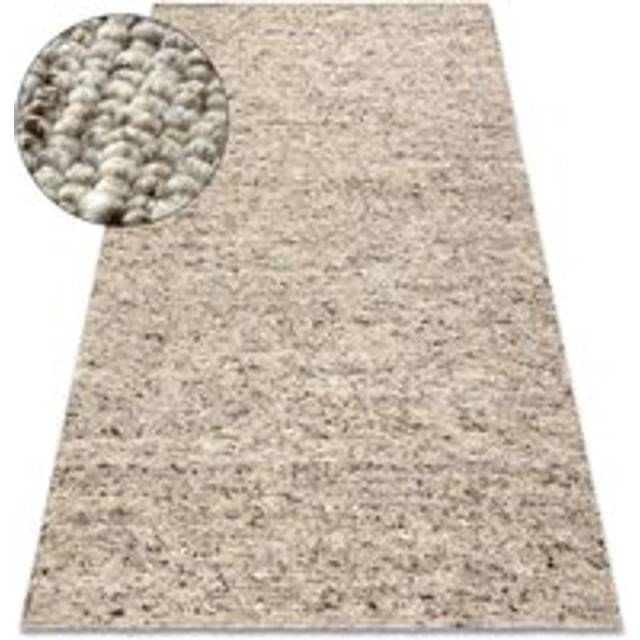 NEPAL 2100 sand, beige carpet - woolen, double-sided, natural beige 80x150 cm