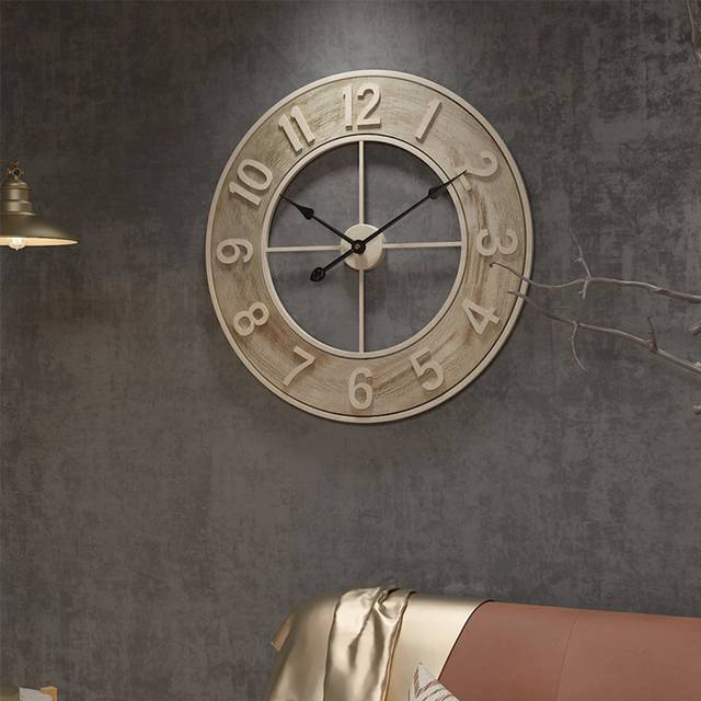 Blackwell 60cm Silent Wall Clock - Beige (60cm W X 60cm H X 5cm D)
