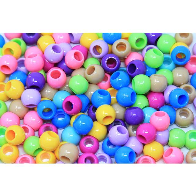 Koko 160PC 12x15 mm Premium Pony Beads  Bracelet Cool Beads  Beads for Hair Braids  Beads for Kids Crafts  Plastic Beads  Hair Beads for Braids for Gi