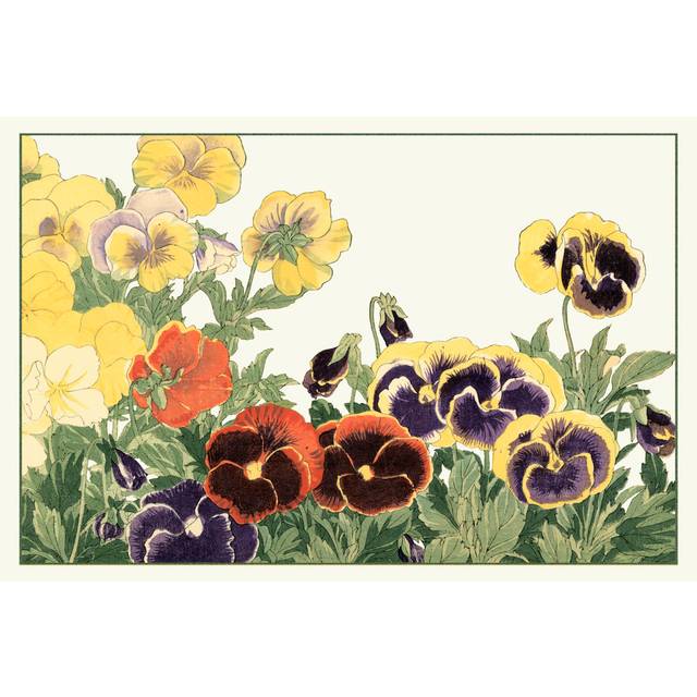 Japanese Flower Garden V by Konan Tanigami - Wrapped Canvas Painting (61cm H x 91cm W x 3.8cm D)