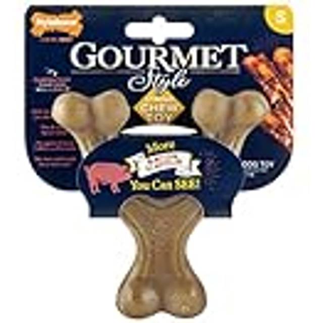 Nylabone Gourmet Style Wishbone Strong Chew Toy - Bacon Flavour - Small