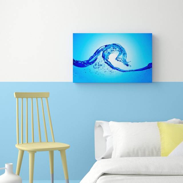 &#39;Water Wave Ethnic&#39; Graphic Art Print on Wrapped Canvas (50.8 cm H x 81.3cm W)