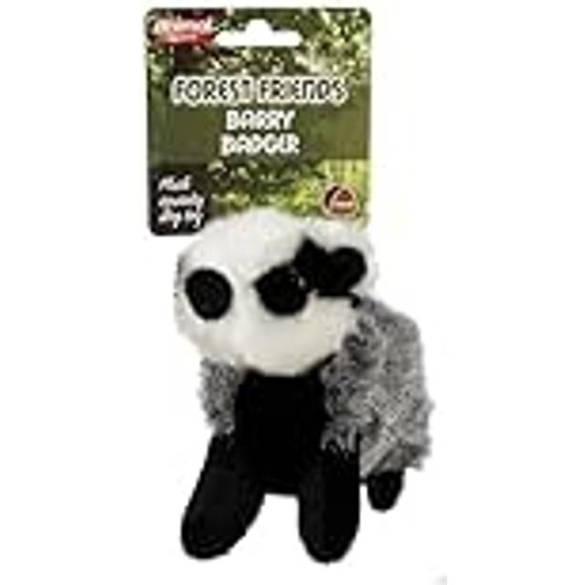 Instincts Forest Friends Squeaky Plush Dog Toy Soft Comfort Puppy Toy Barry Badger - Small