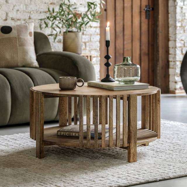 Firthcliffe Coffee Table - Brown;Natural (80cm H X 80cm W X 40cm D)
