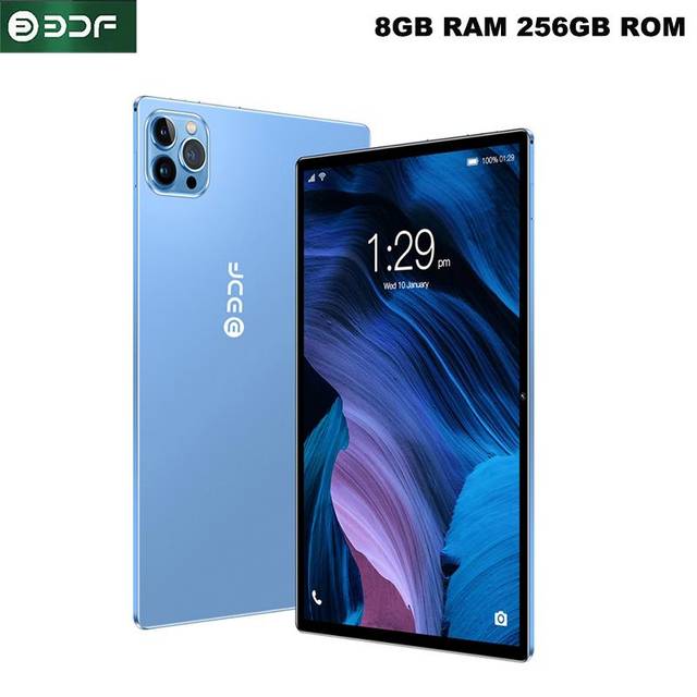 2024 P50 10.1 Inch Tablet PC 8GB+256GB Android 13 Wi-Fi 4G LTE Standard blå